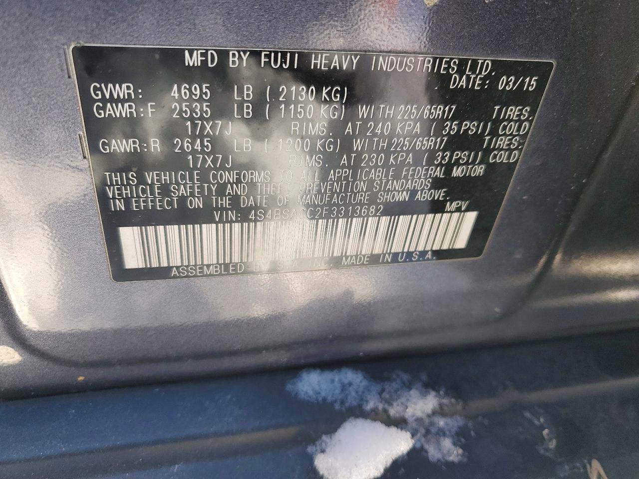 Subaru Outback 2.5i Premium