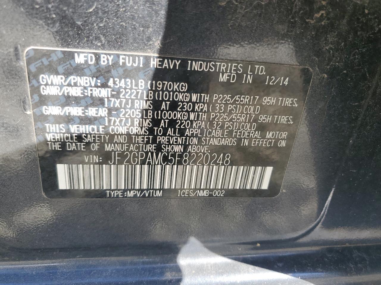 Subaru Xv 2.0 Limited