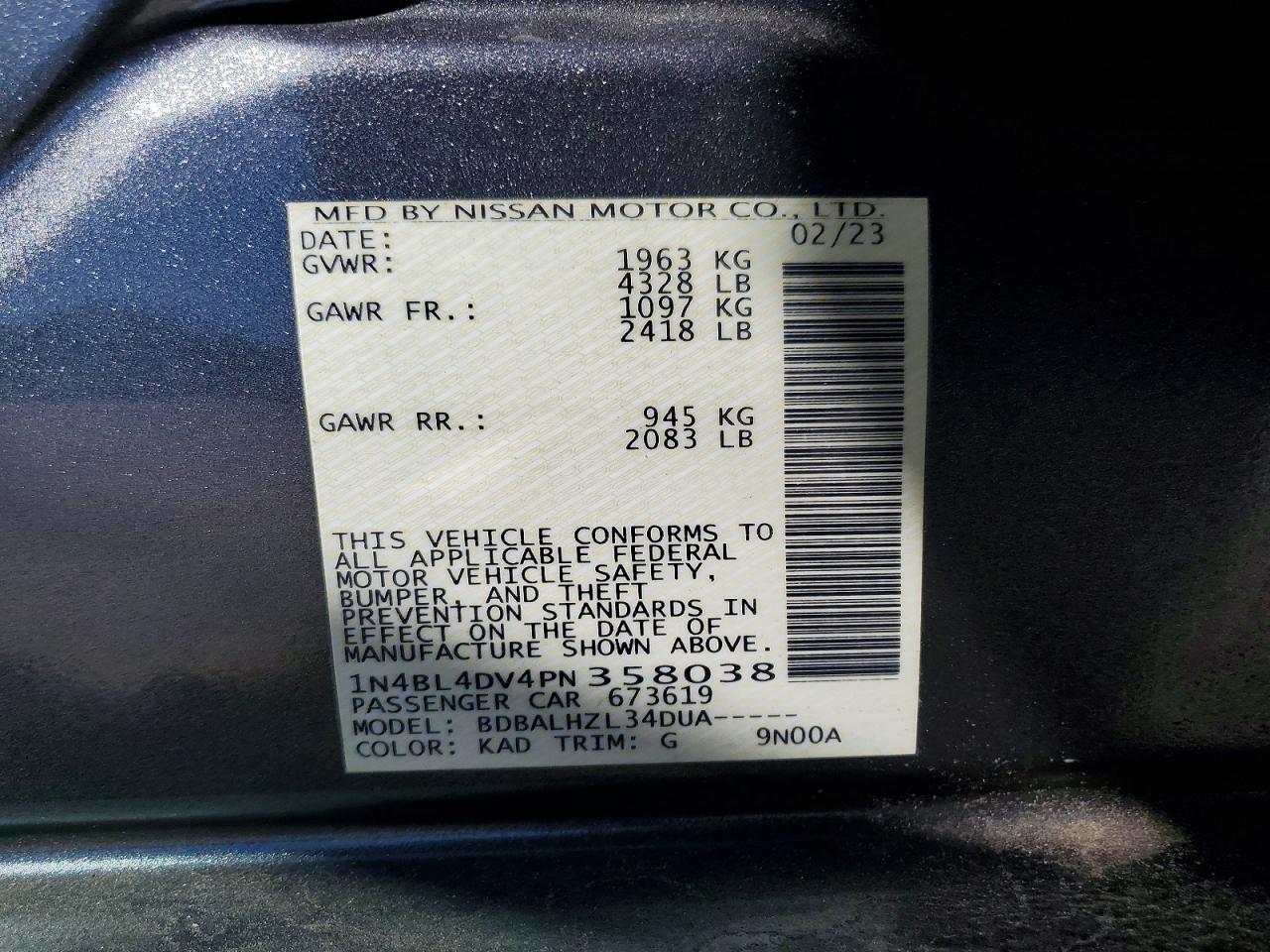Nissan Altima 2.5 Sv