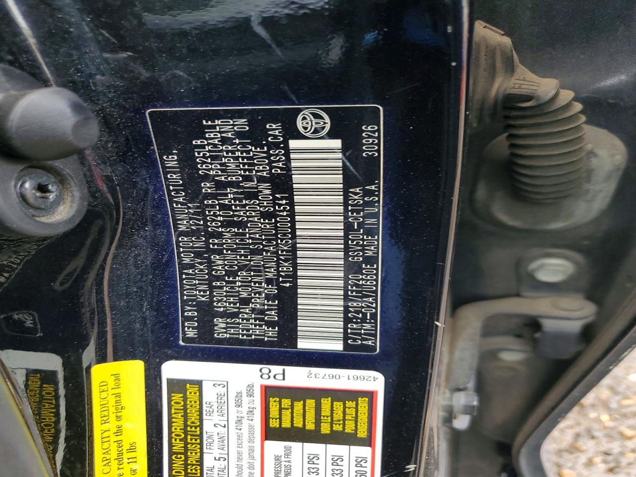 Toyota Camry Se V6