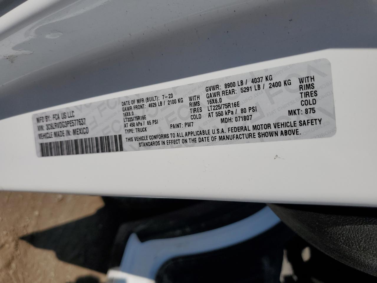 Ram Promaster 2500 High