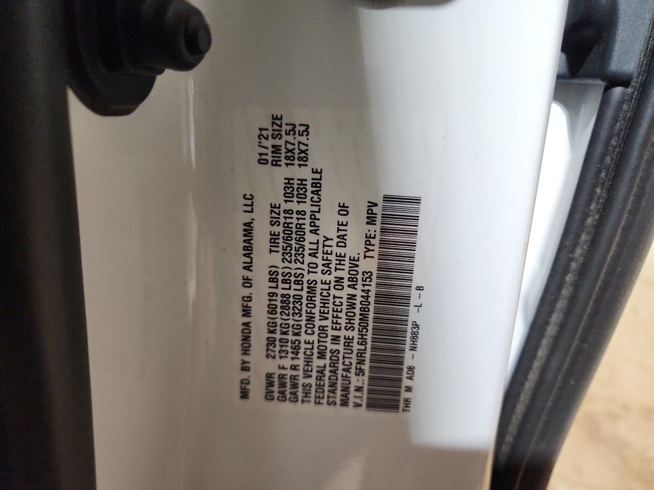 Honda Odyssey Ex