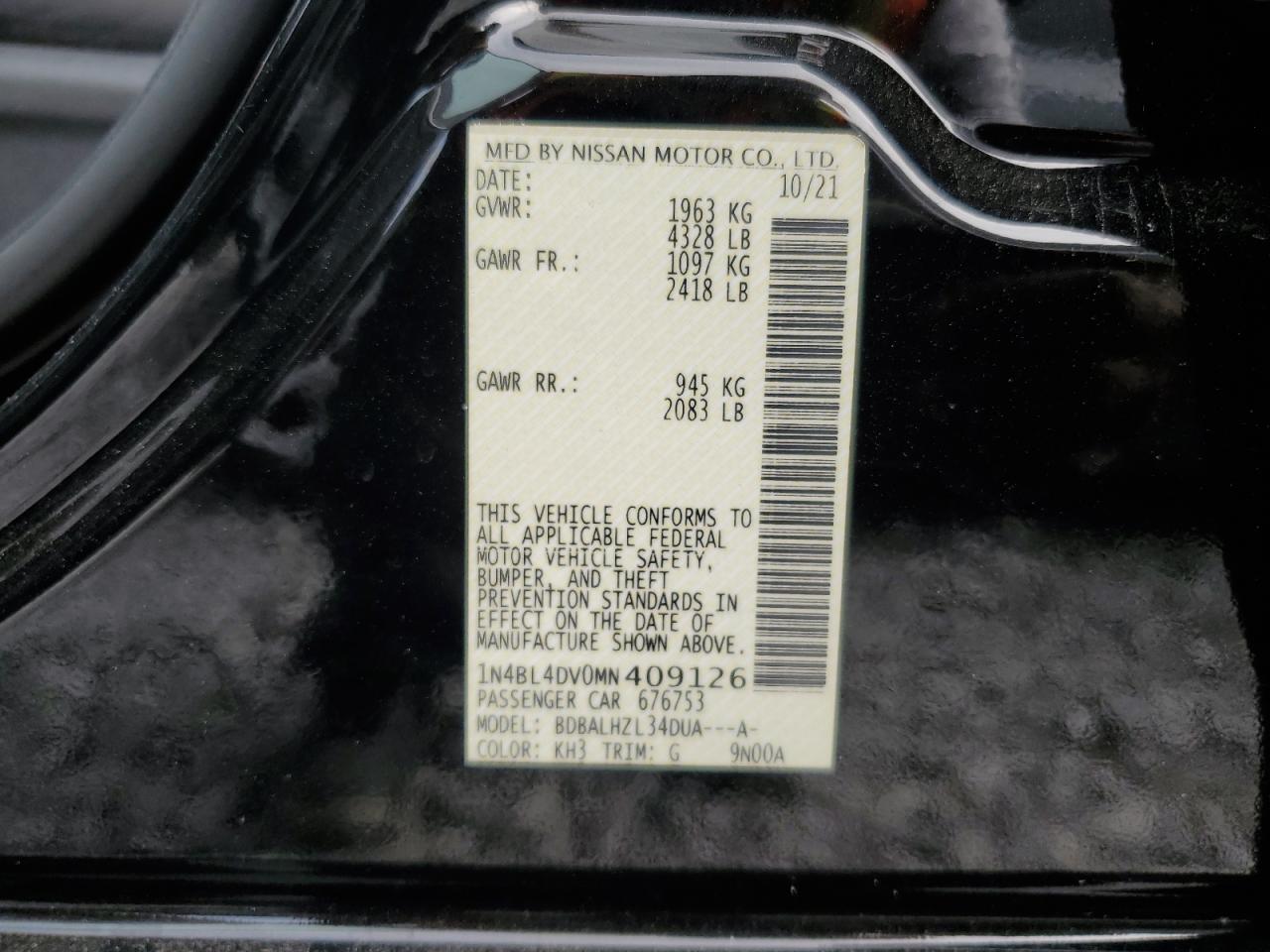 Nissan Altima Sv
