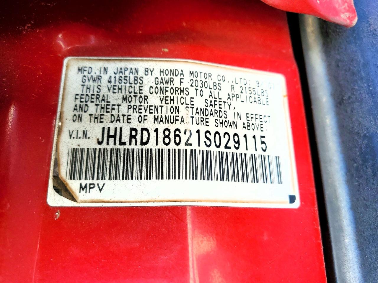 Honda Crv Ex