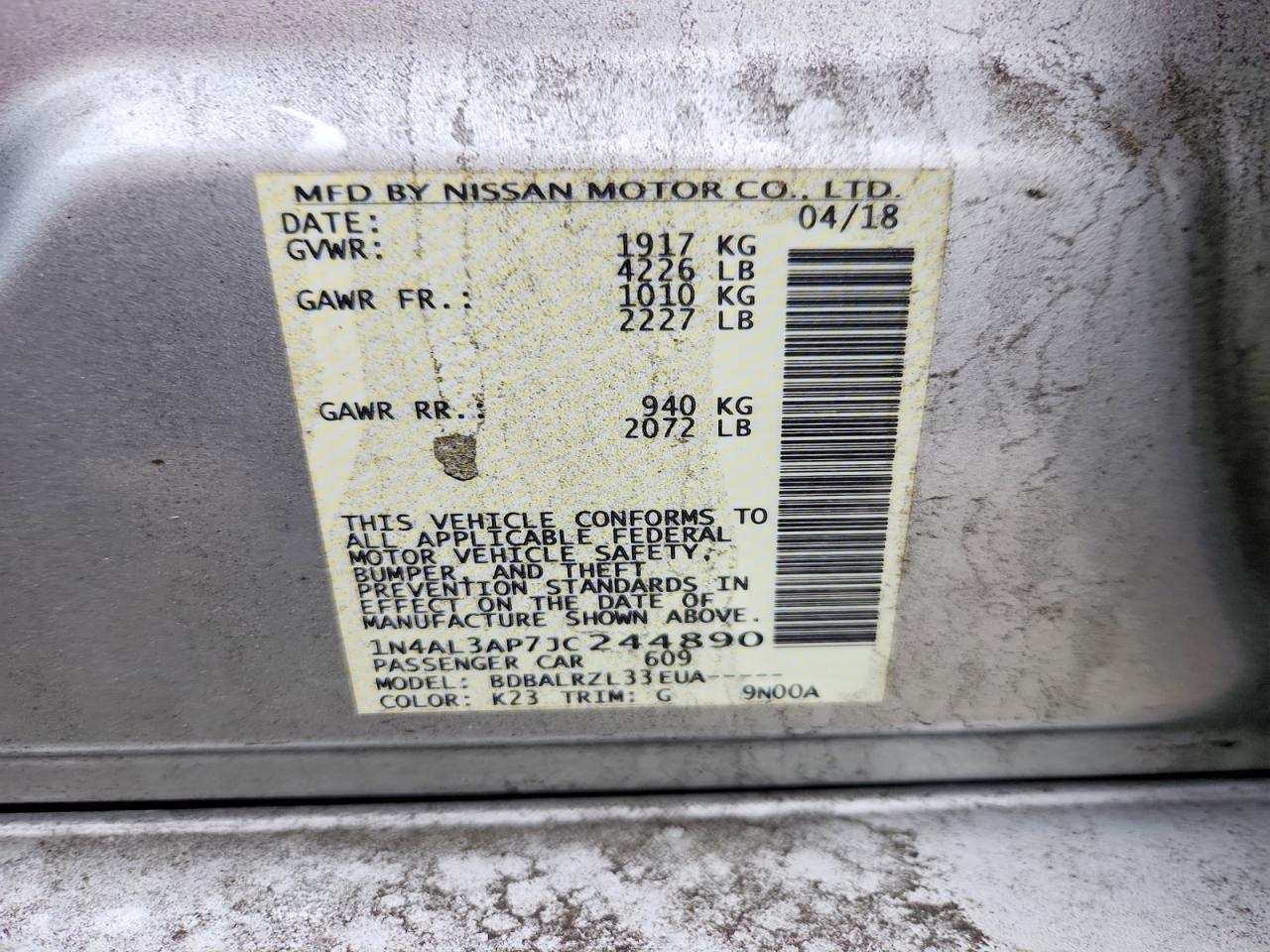 Nissan Altima 2.5 Sl