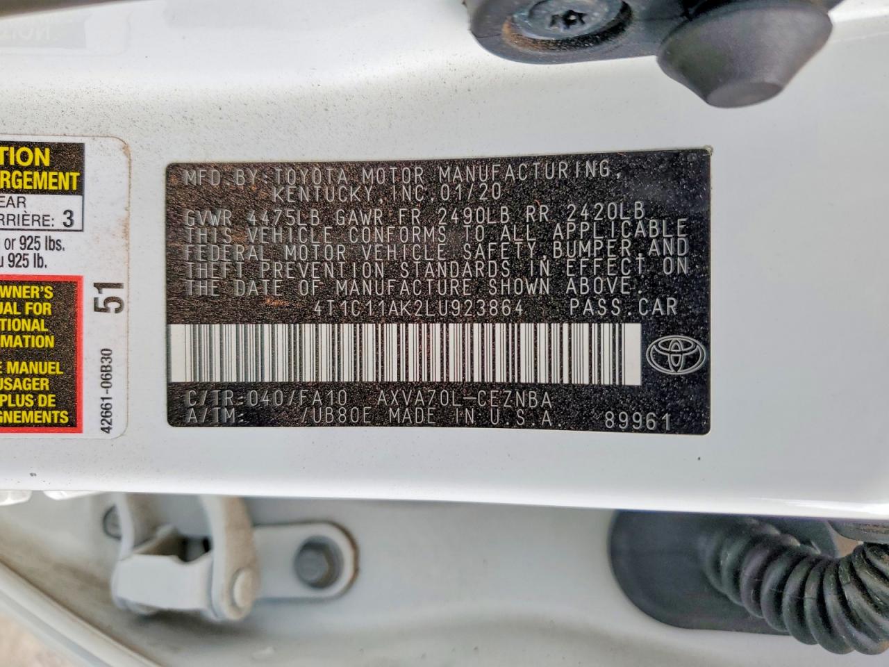 Toyota Camry Le