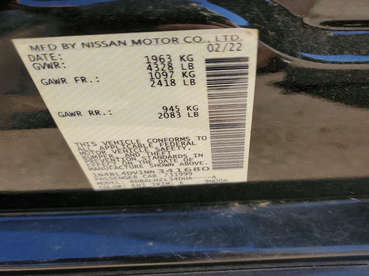 Nissan Altima Sv