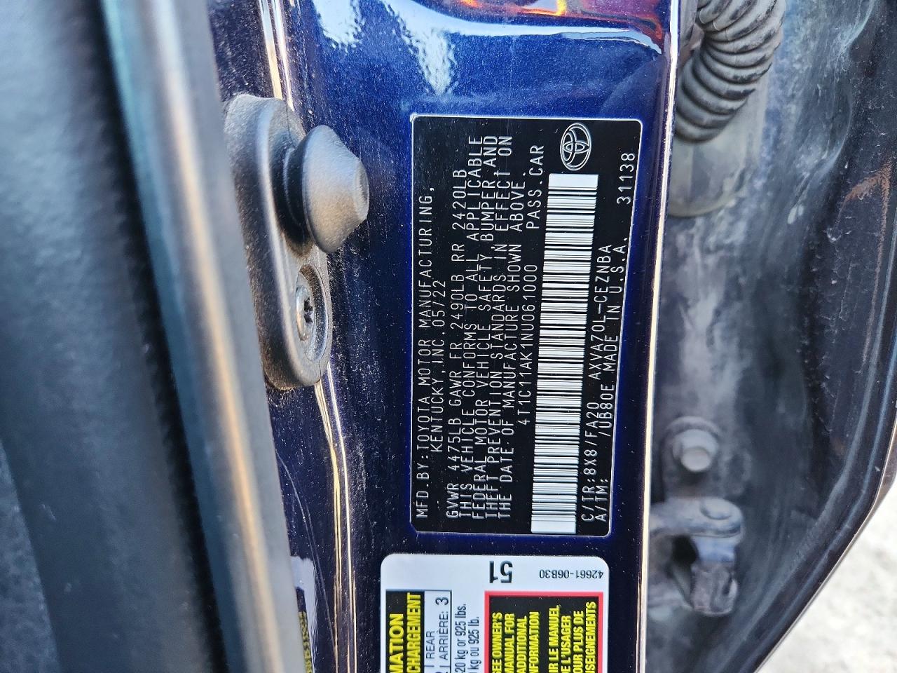 Toyota Camry Le