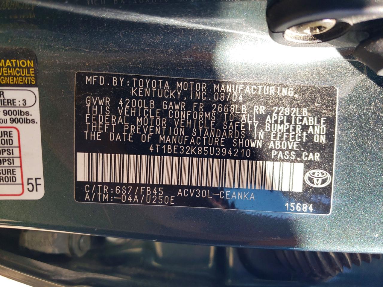 Toyota Camry Le