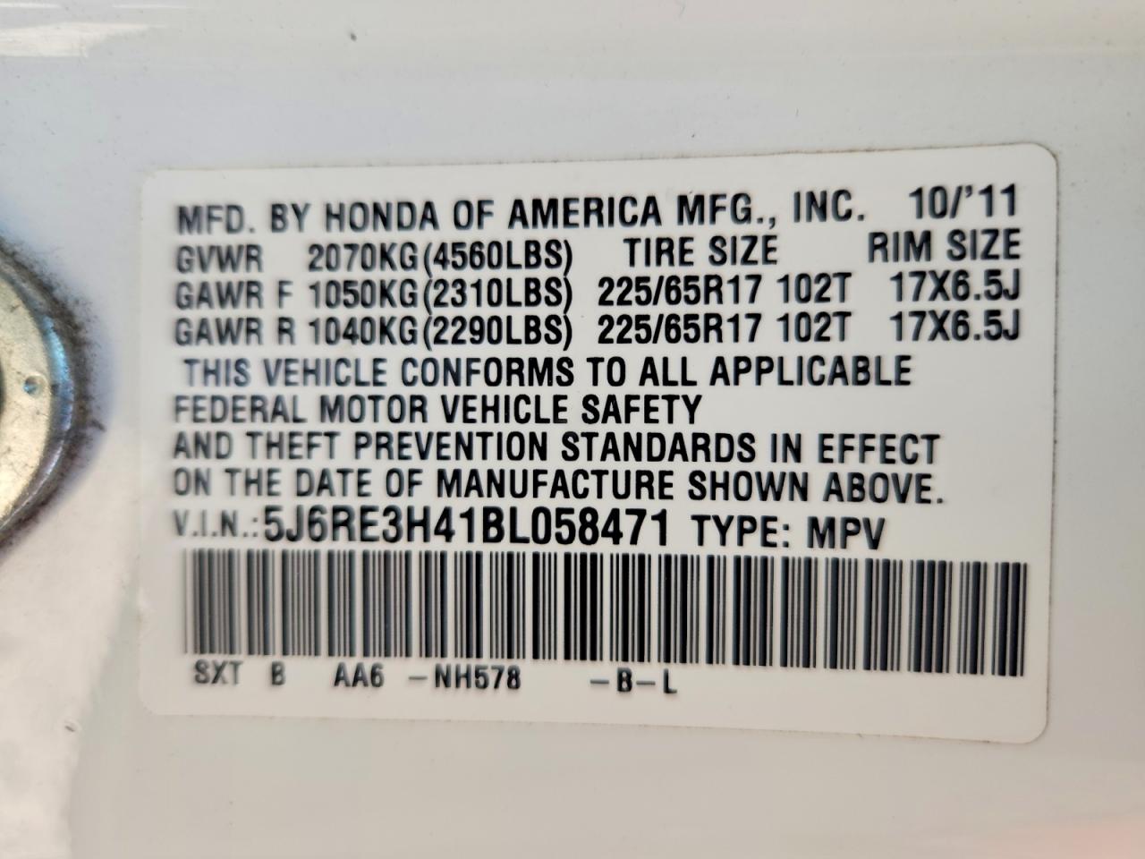 Honda Crv Se