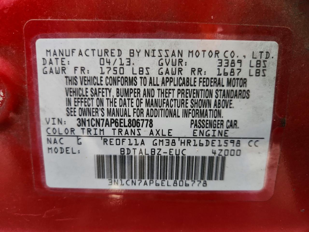 Nissan Versa 1.6 Sv