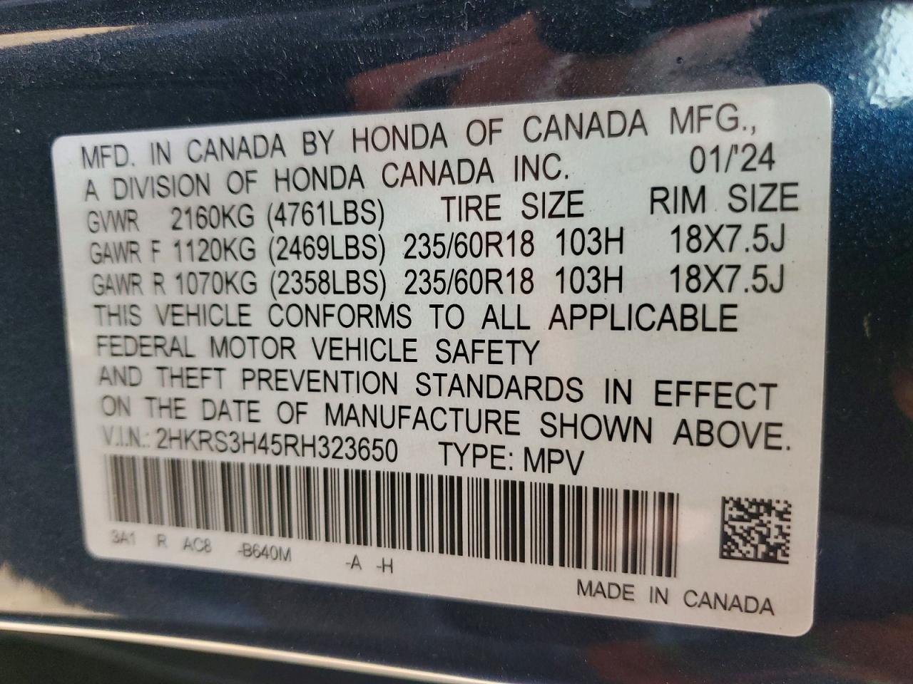 Honda Crv Ex
