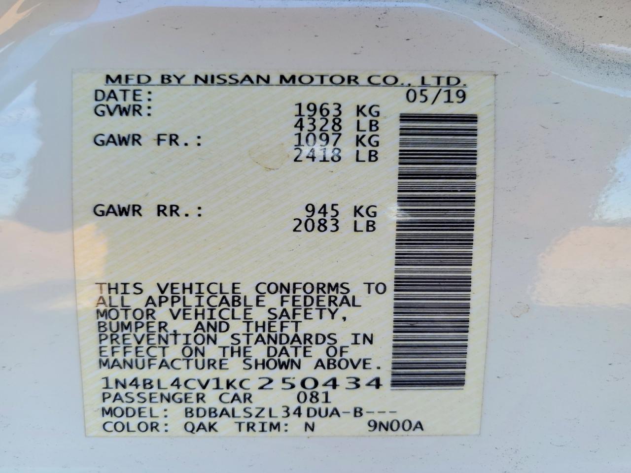 Nissan Altima Sr