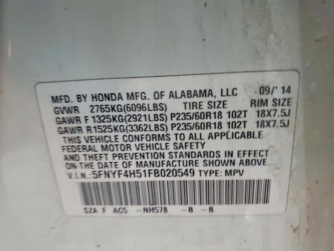 Honda Pilot Exl
