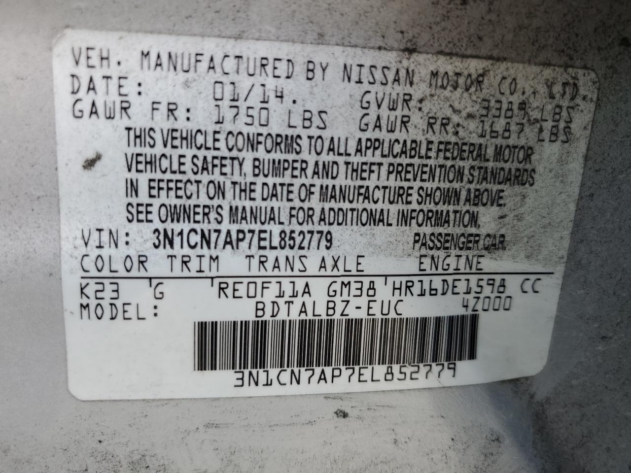 Nissan Versa S