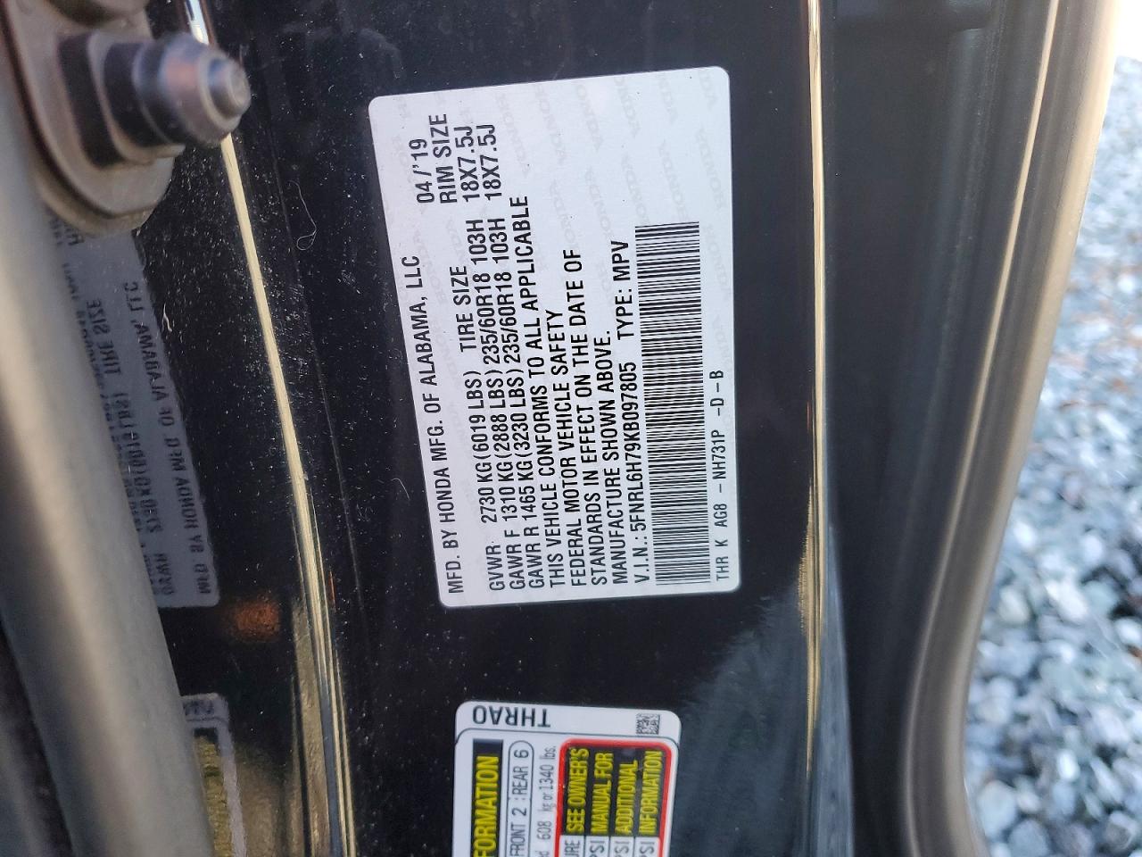 Honda Odyssey Exl