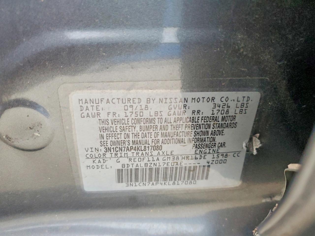 Nissan Versa Sv