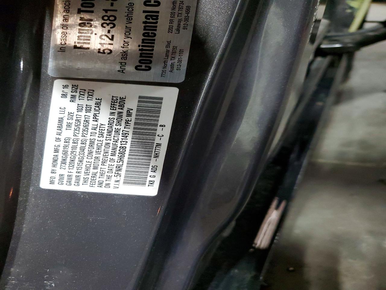 Honda Odyssey Exl