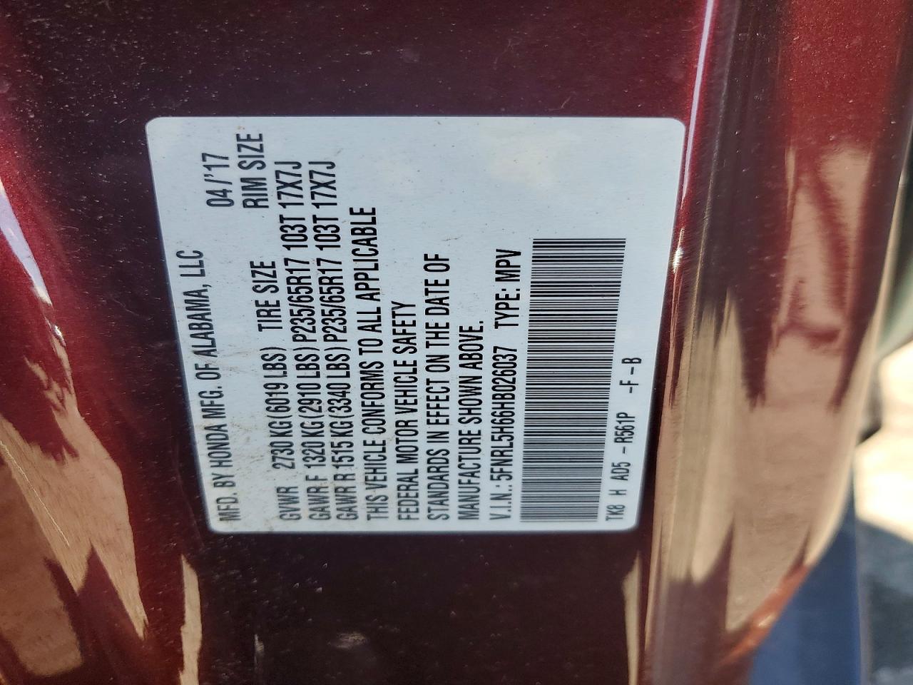 Honda Odyssey Exl