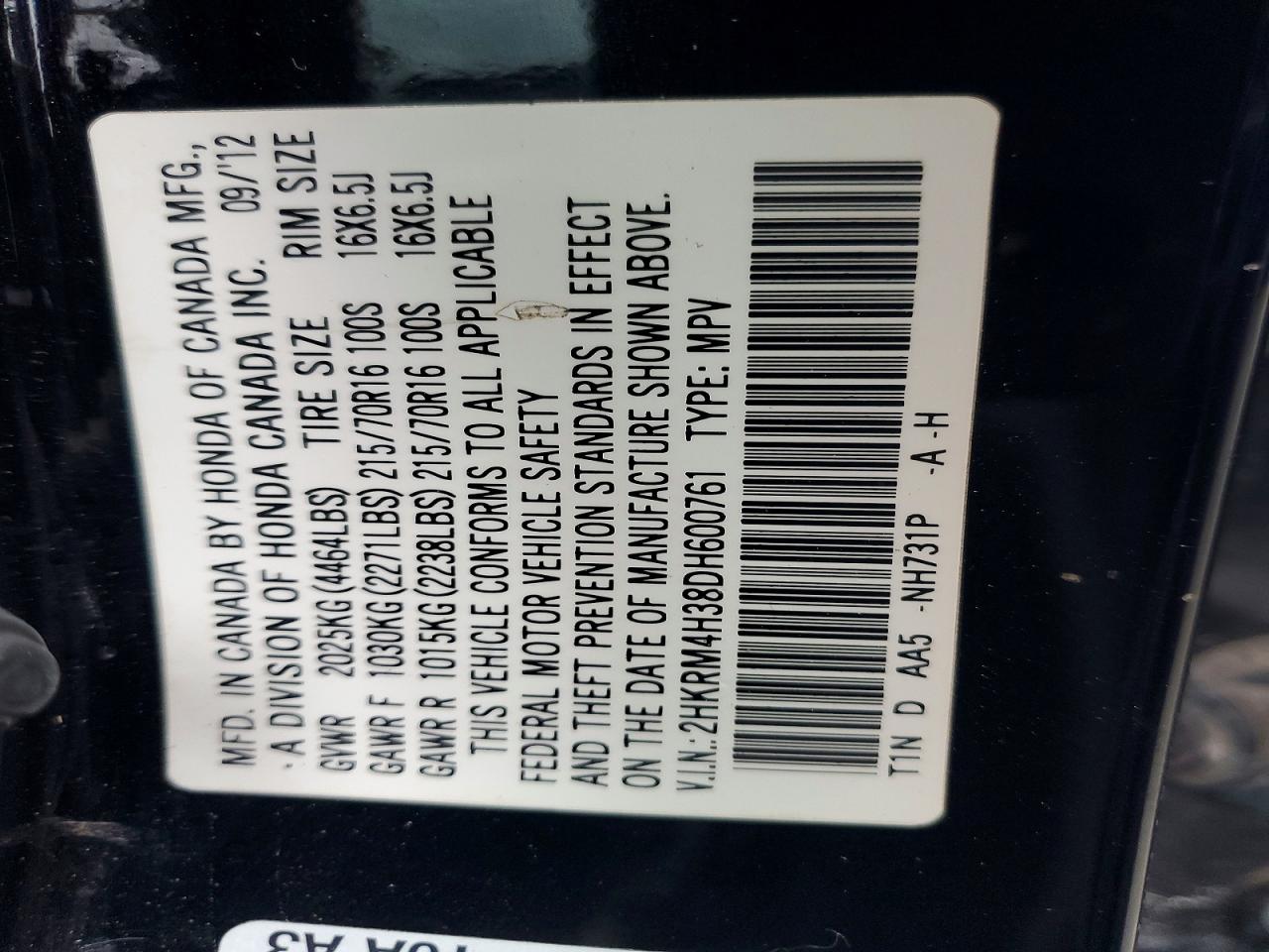 Honda Crv Lx