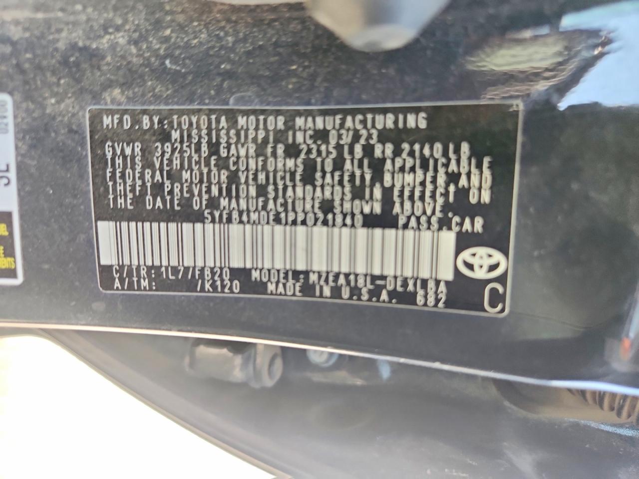 Toyota Corolla Le