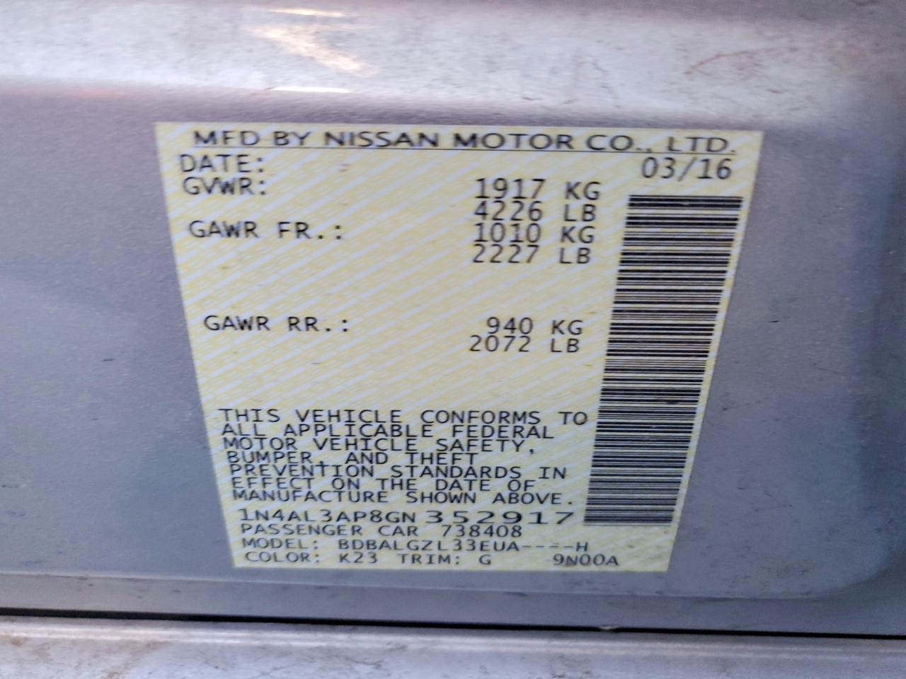 Nissan Altima 2.5 S
