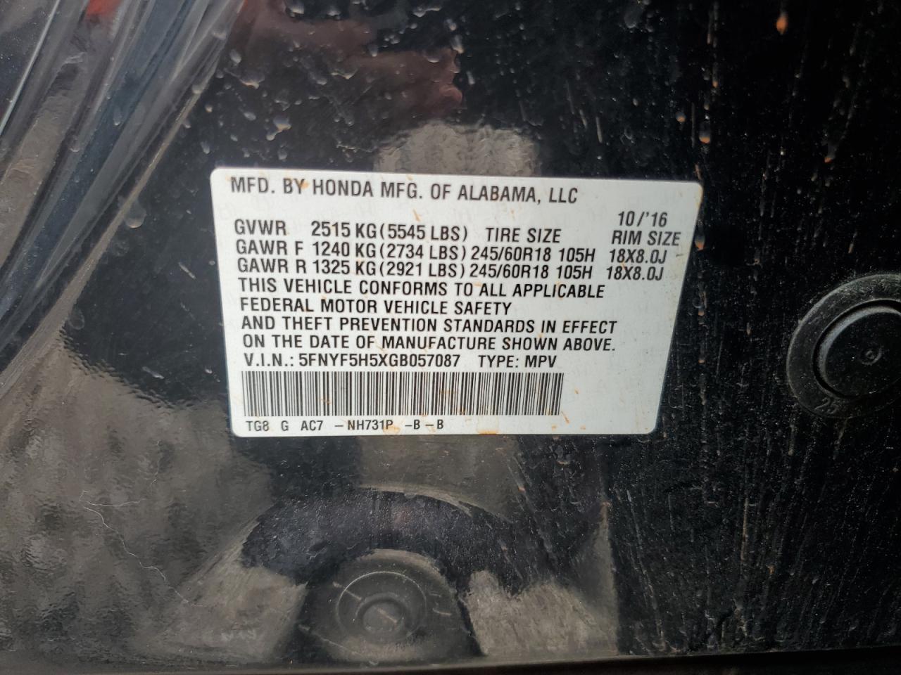 Honda Pilot Exl