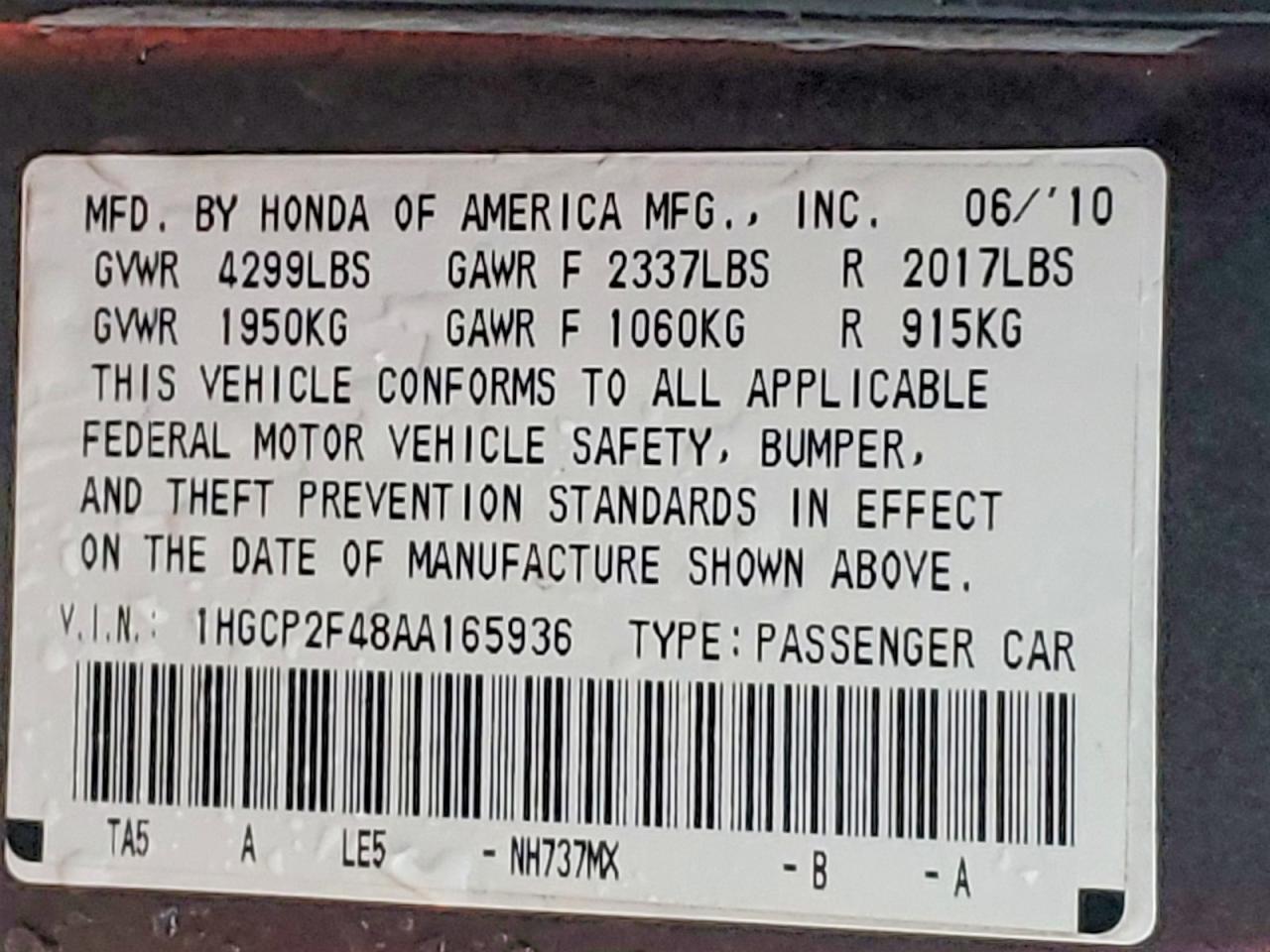 Honda Accord Lxp