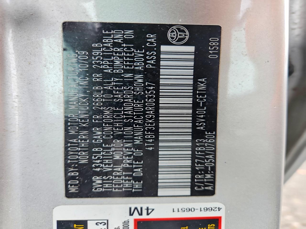 Toyota Camry Le