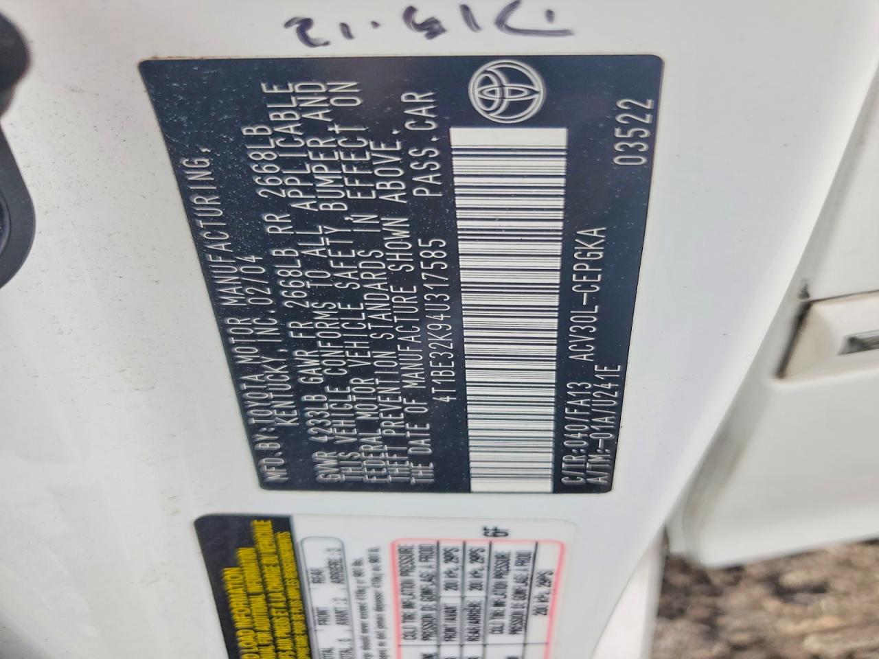 Toyota Camry Xle