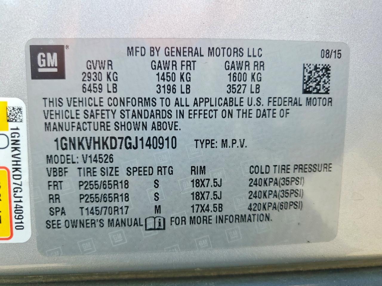 Chevrolet Traverse Lt