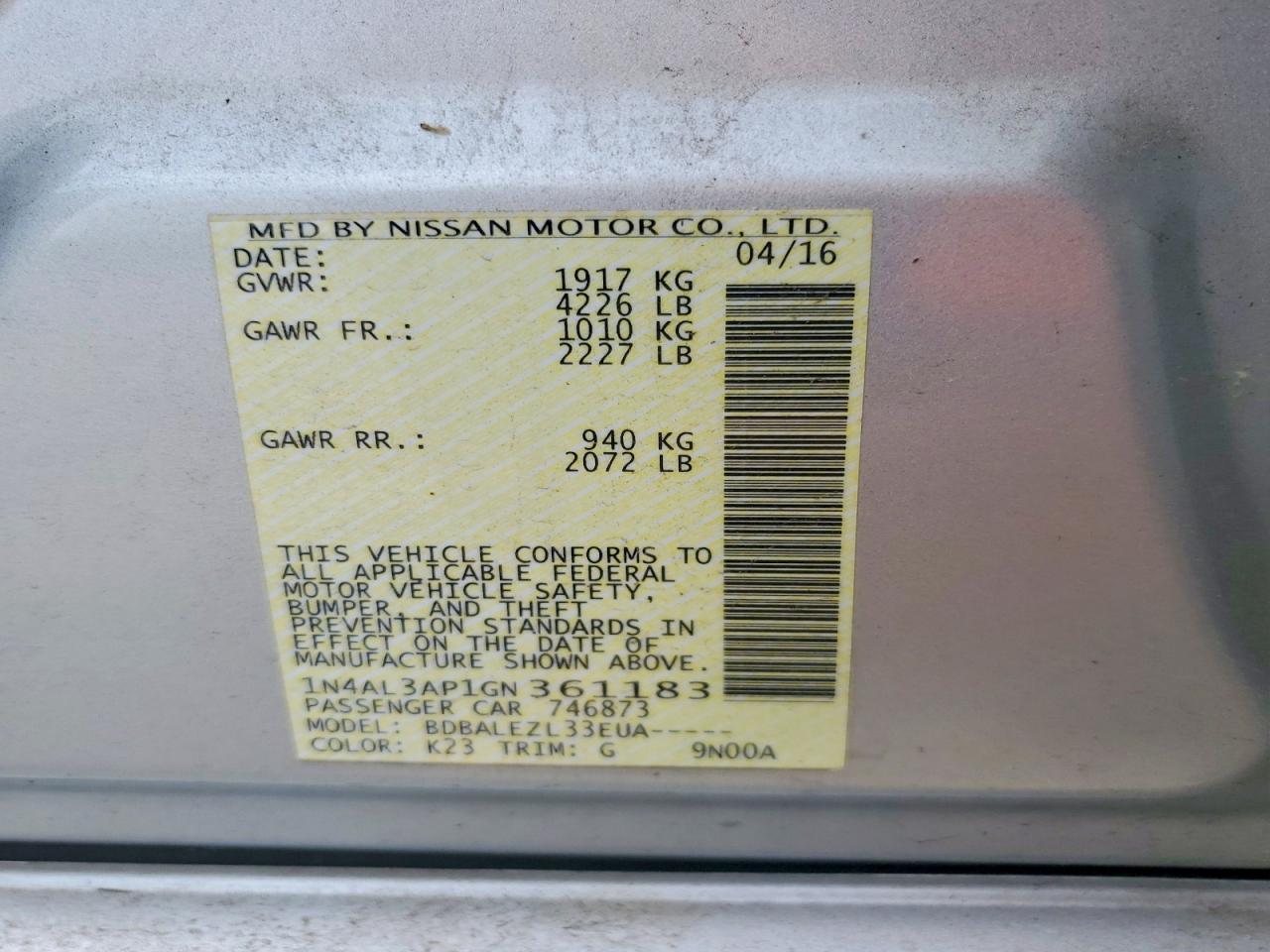 Nissan Altima 2.5 S