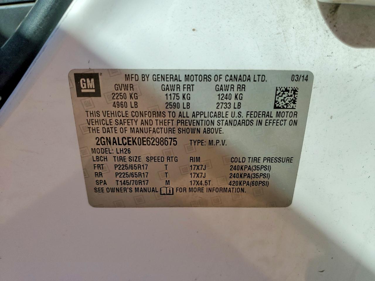 Chevrolet Equinox Lt