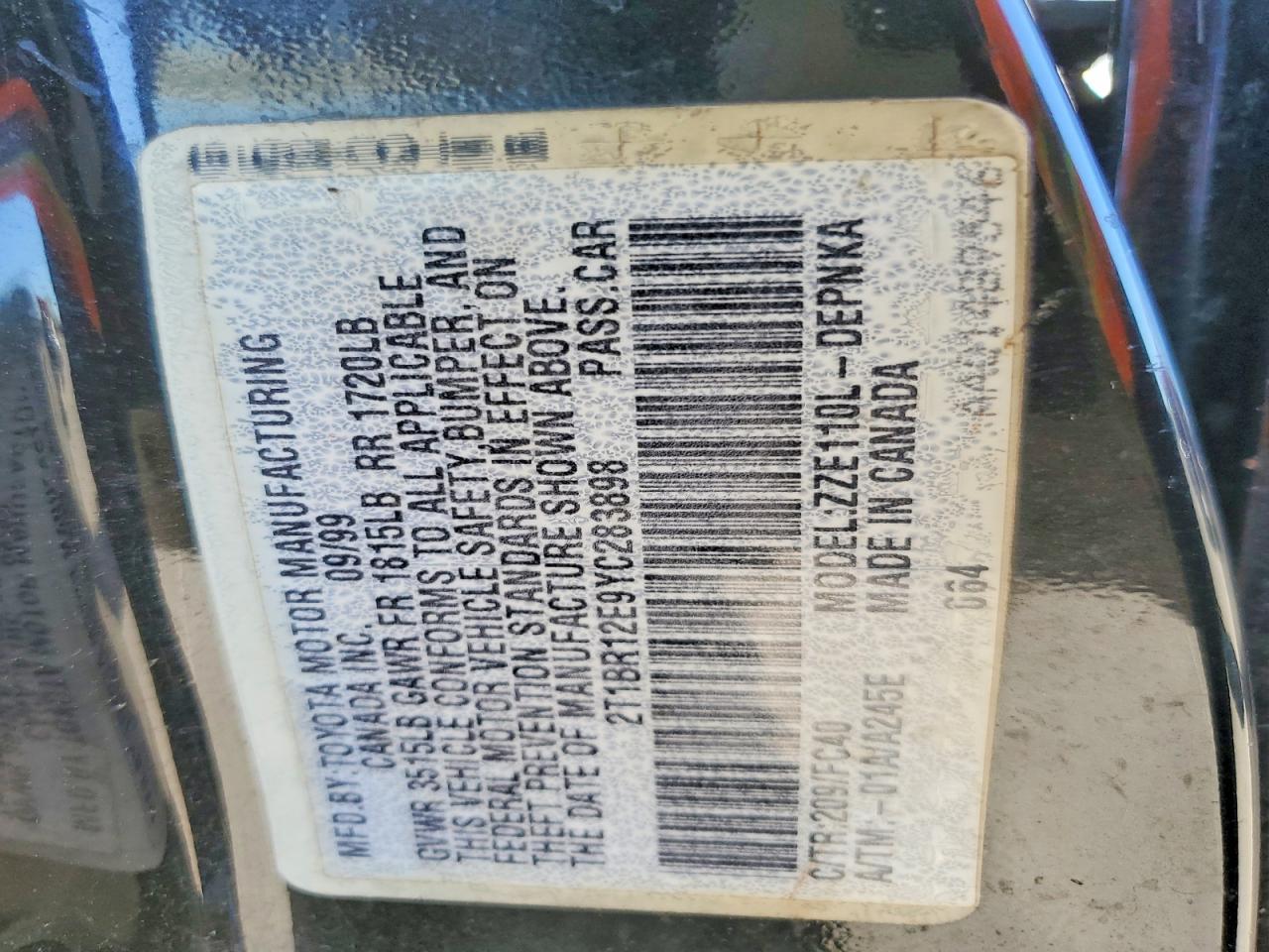 Toyota Corolla Ve