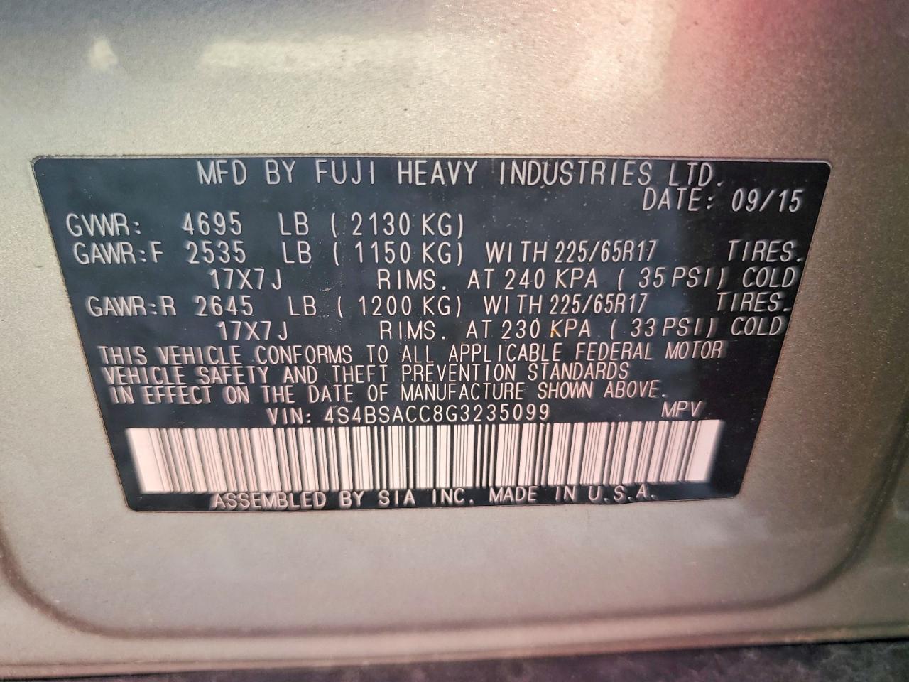 Subaru Outback 2.5i Premium