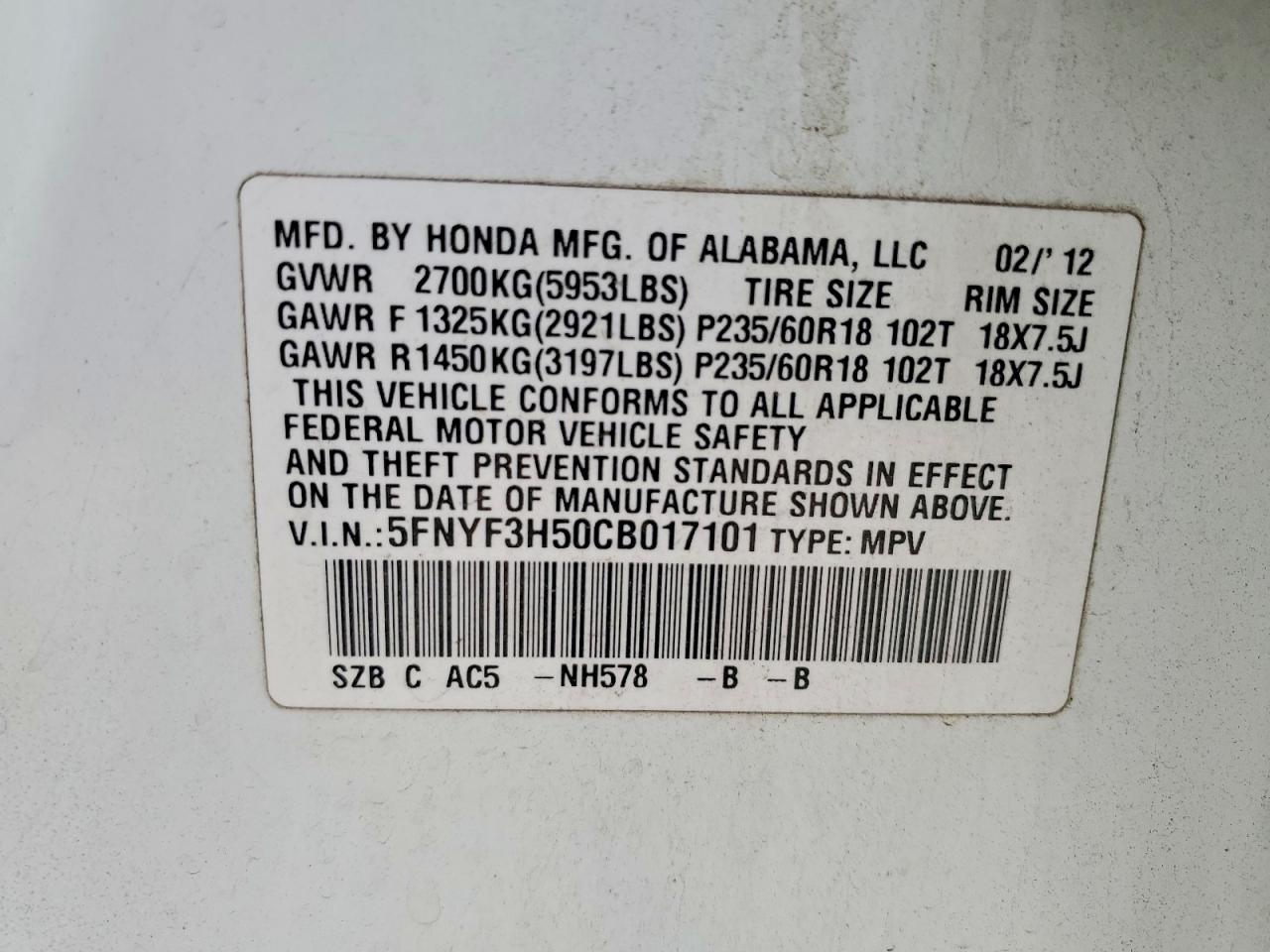Honda Pilot Exl