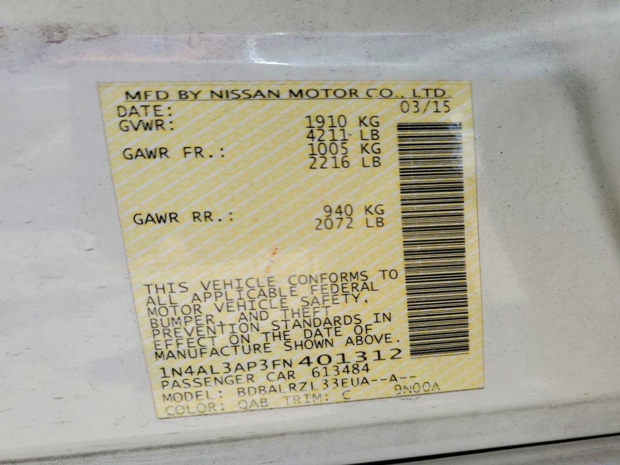 Nissan Altima 2.5 Sl