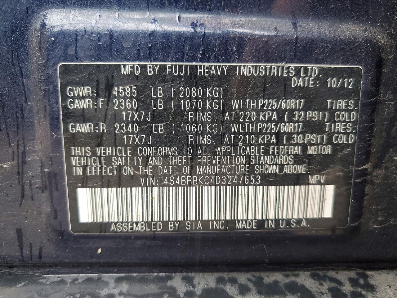 Subaru Outback 2.5i Limited
