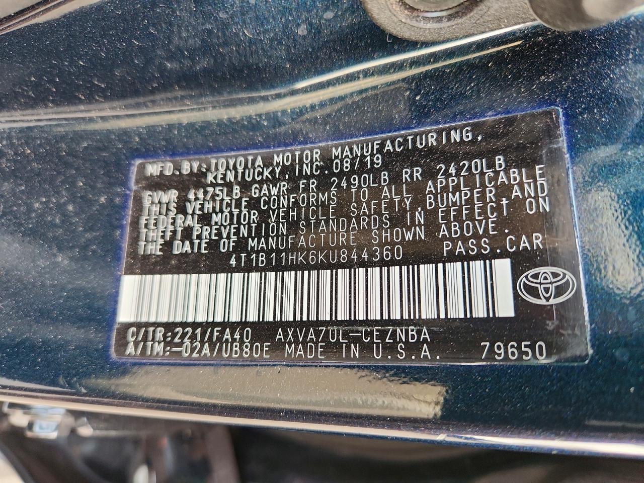 Toyota Camry Le