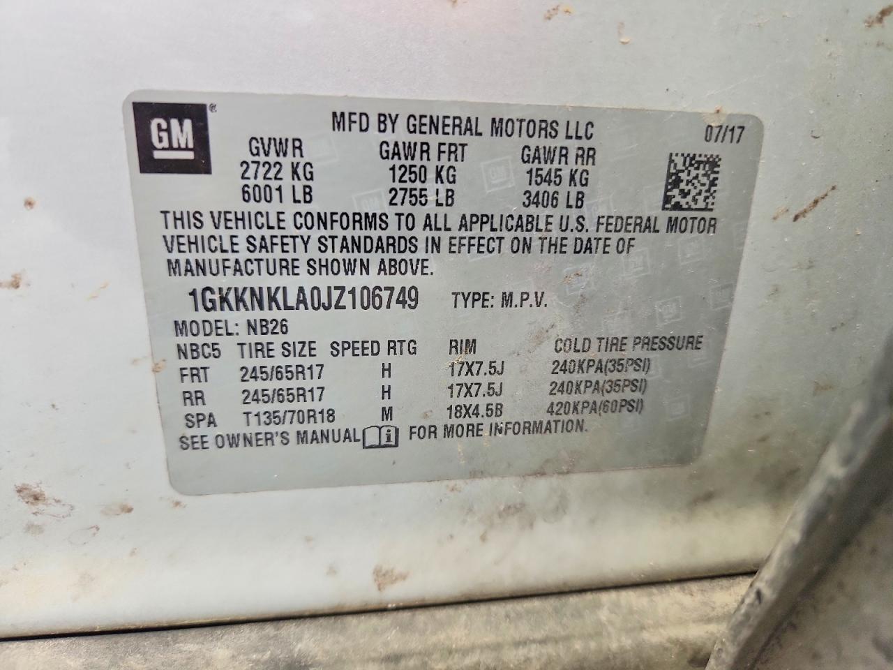 GMC Acadia Sle