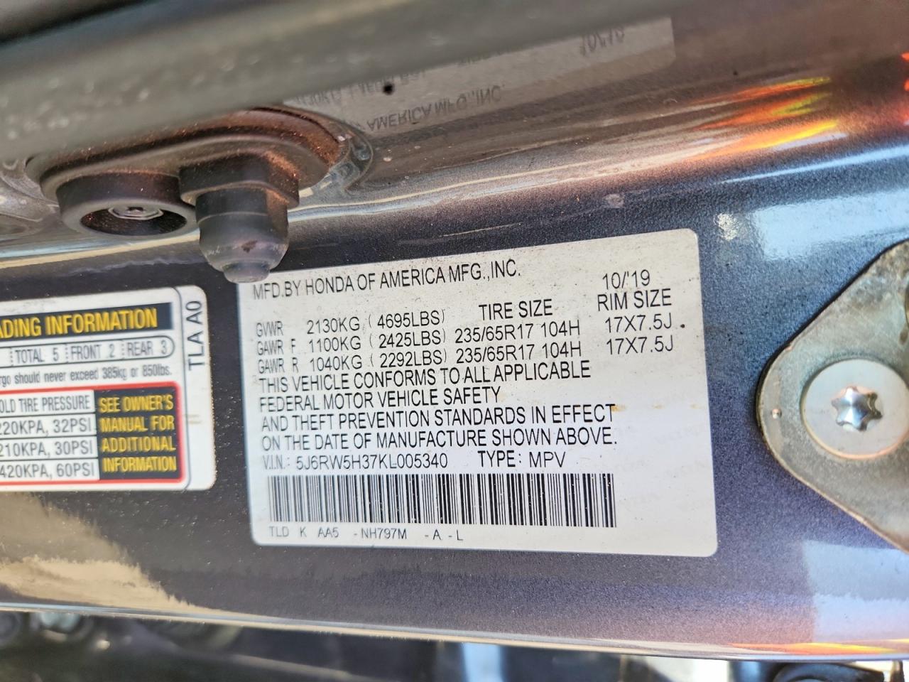 Honda Crv Lx