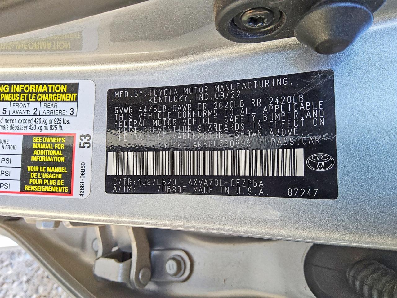 Toyota Camry Xse