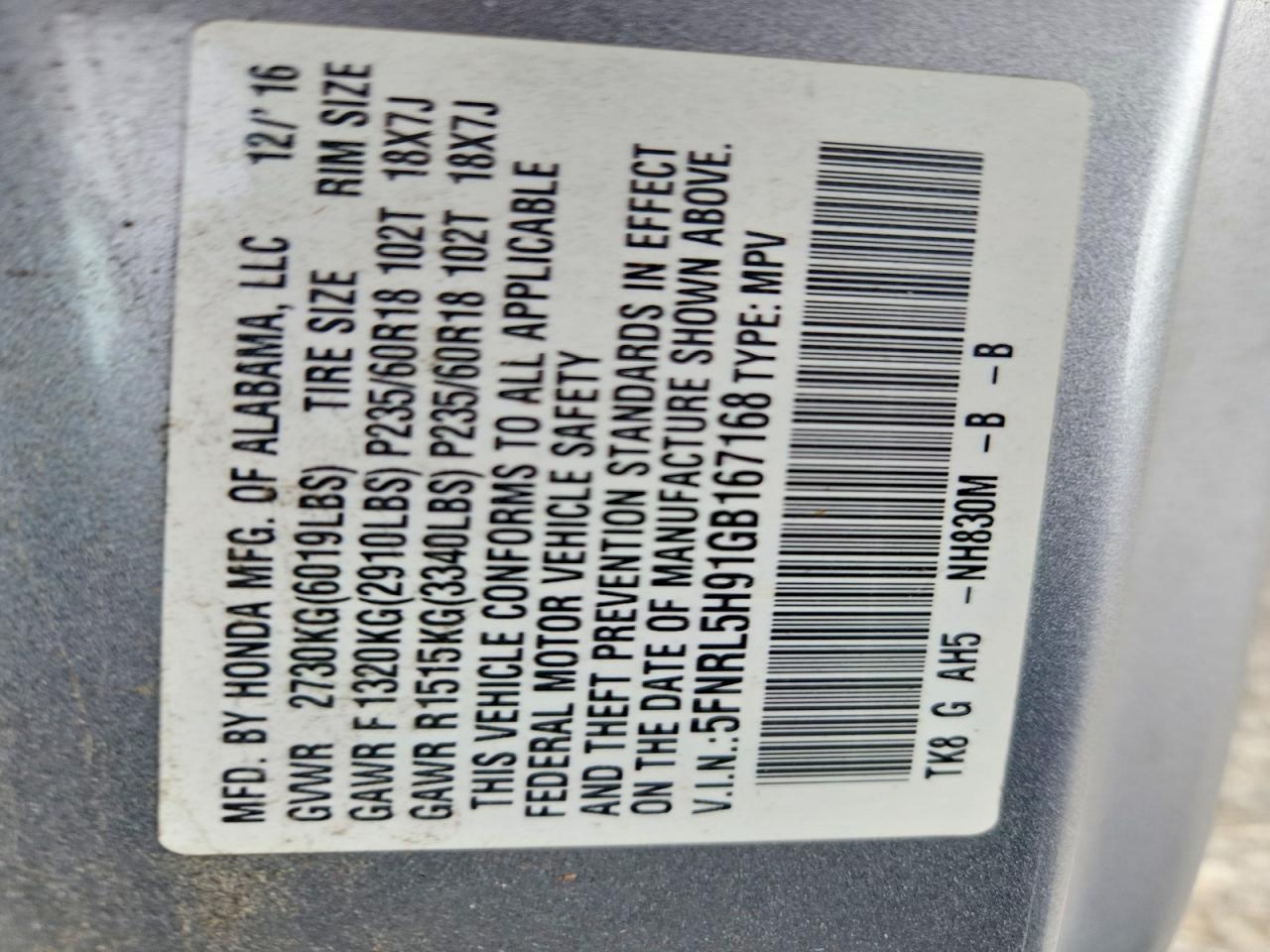 Honda Odyssey Touring