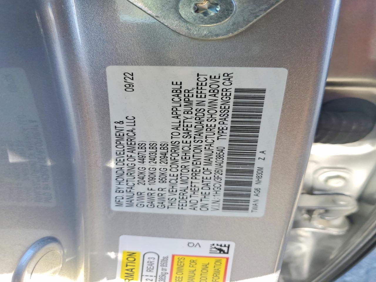 Honda Accord Hybrid Sport