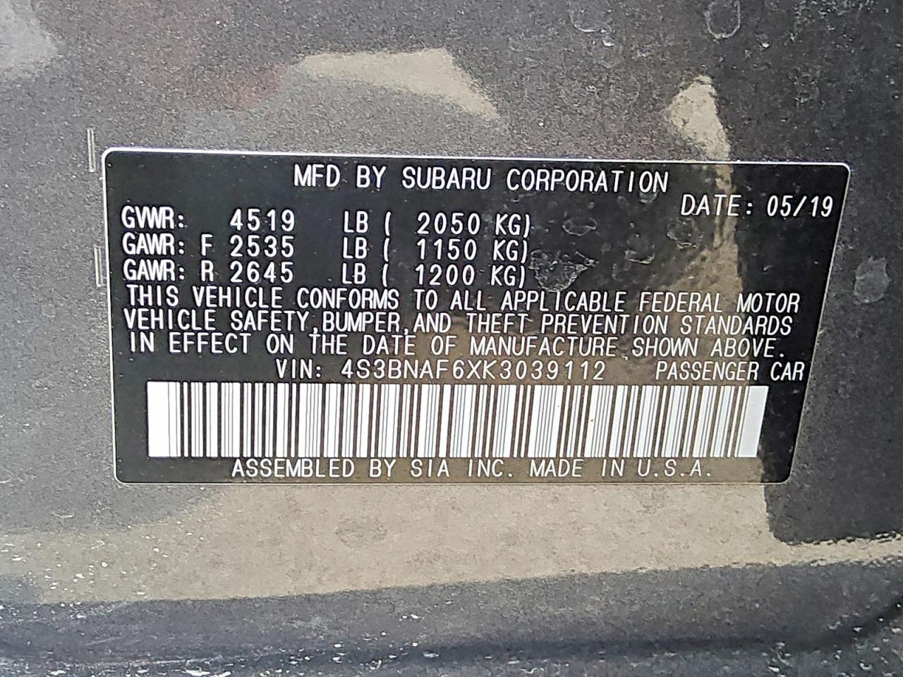 Subaru Legacy 2.5i Premium