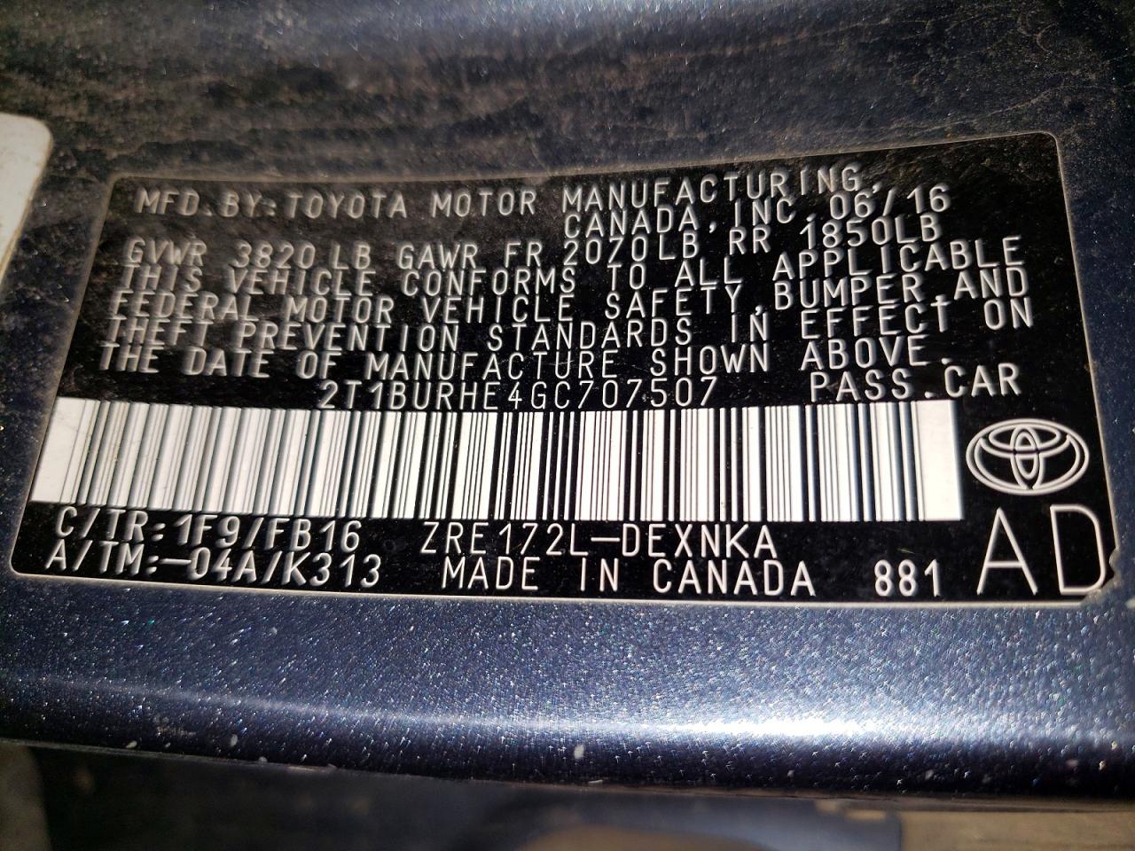 Toyota Corolla Le