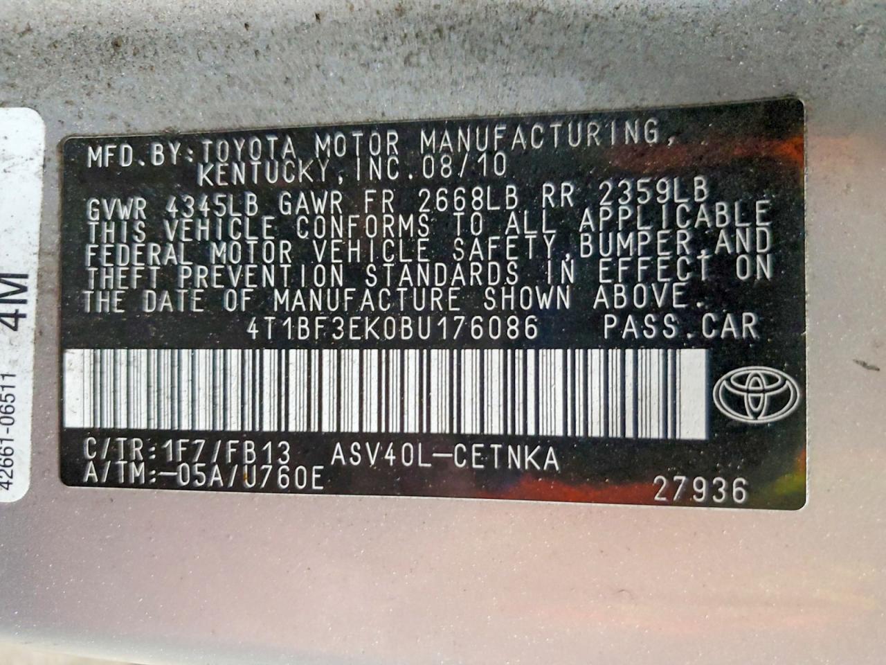 Toyota Camry Le