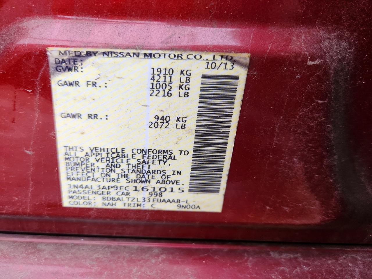 Nissan Altima 2.5 Sv