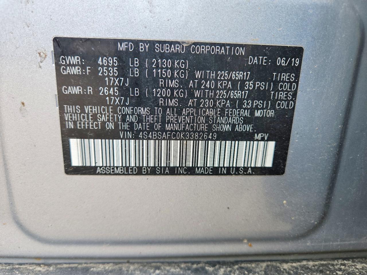 Subaru Outback 2.5i Premium