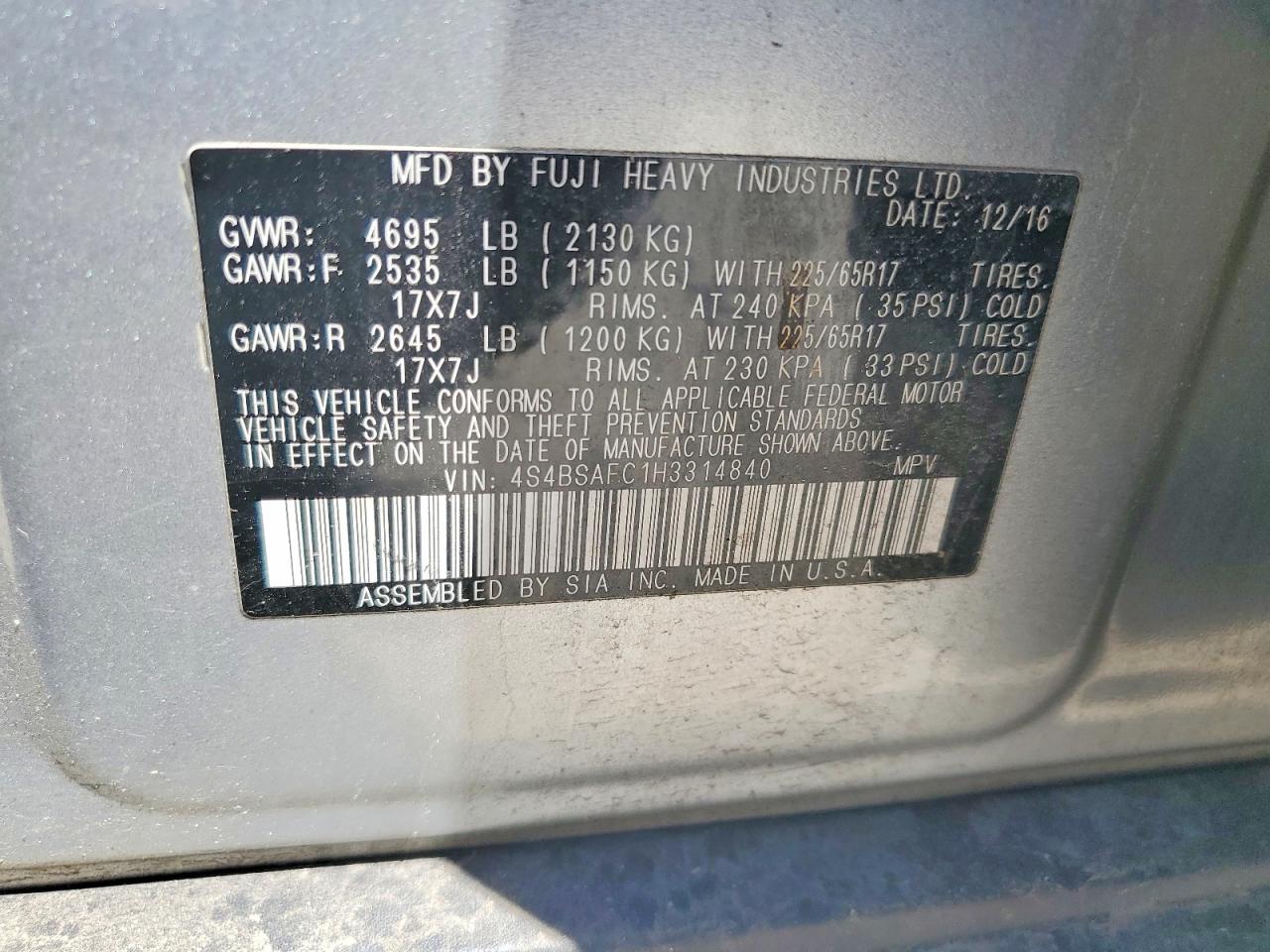 Subaru Outback 2.5i Premium